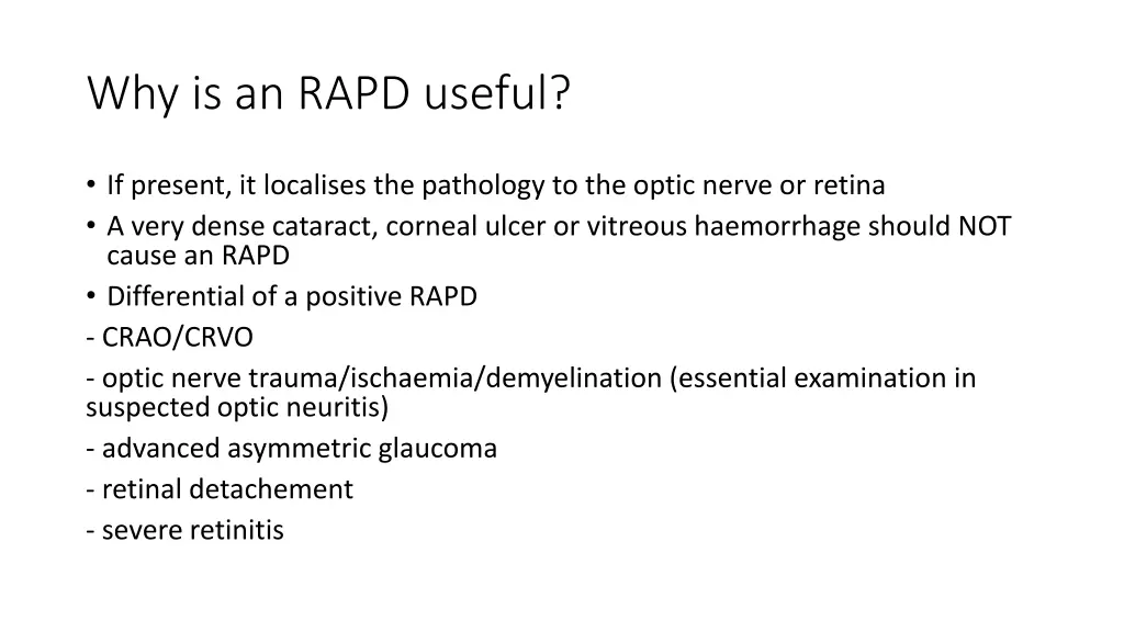 why is an rapd useful