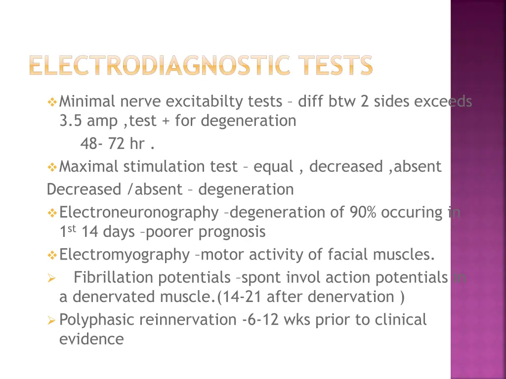 electrodiagnostic tests