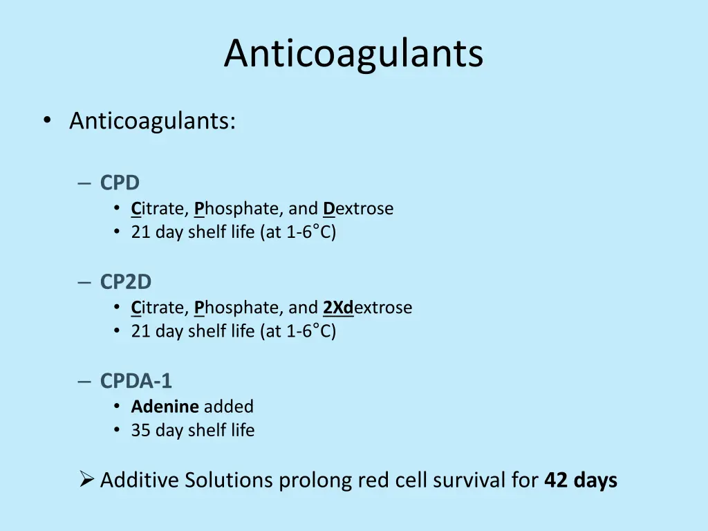 anticoagulants