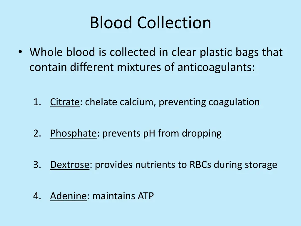 blood collection