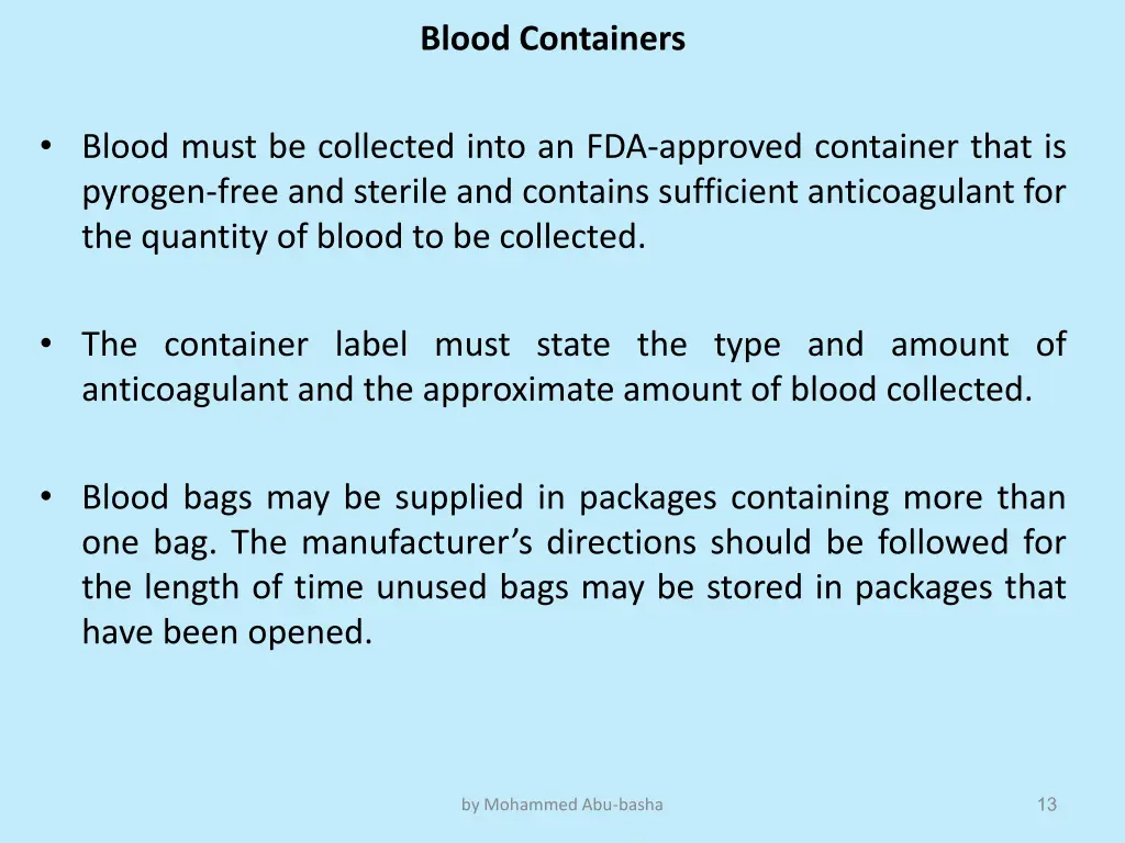 blood containers