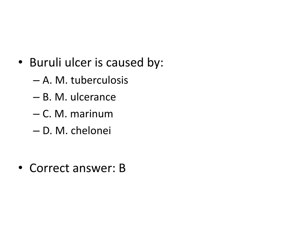 buruli ulcer is caused by a m tuberculosis