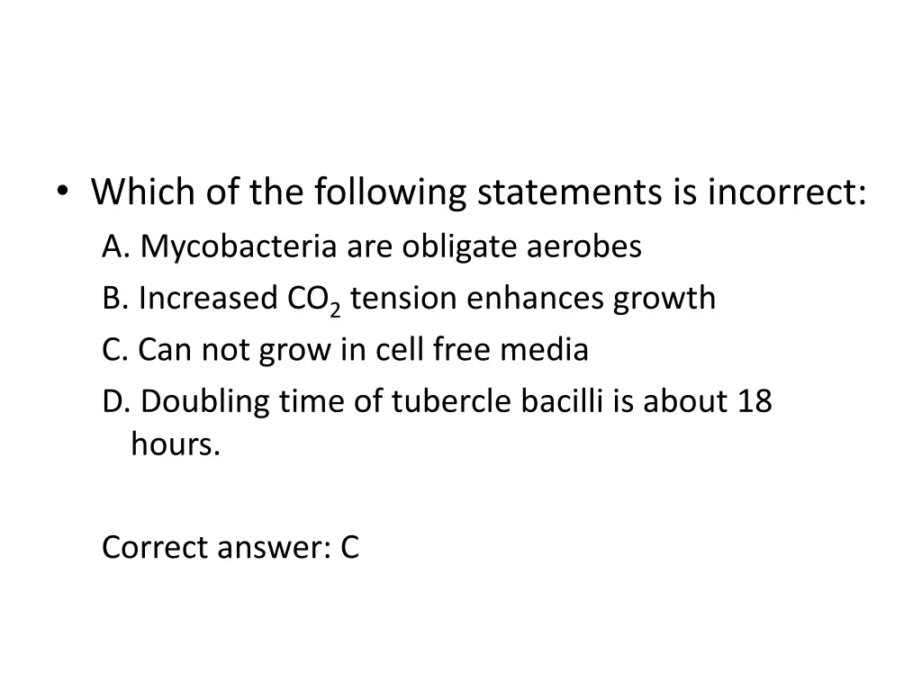 which of the following statements is incorrect 1