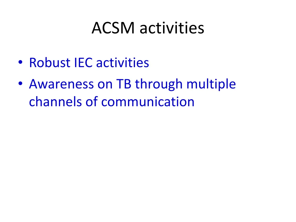 acsm activities