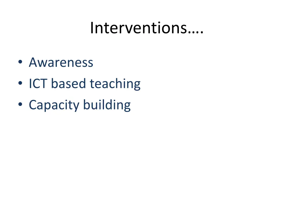 interventions