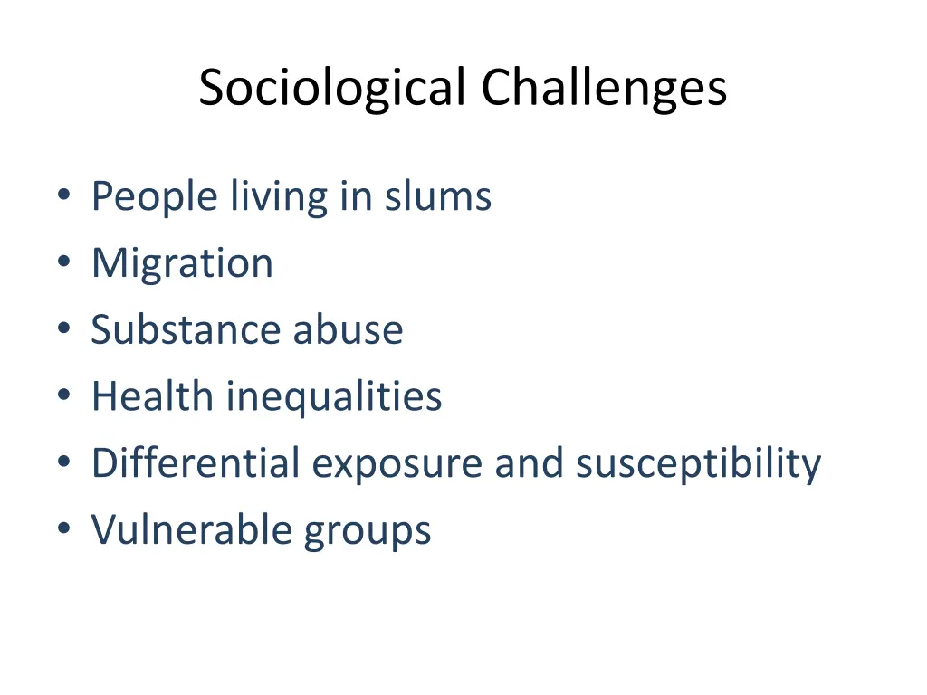 sociological challenges