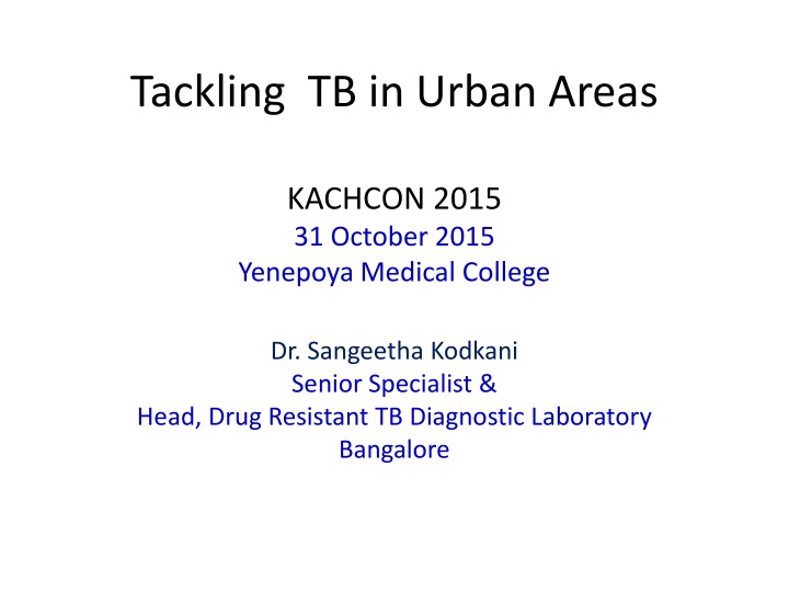 tackling tb in urban areas