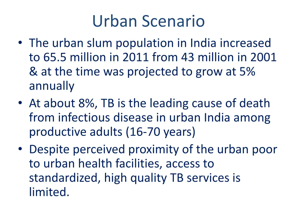 urban scenario