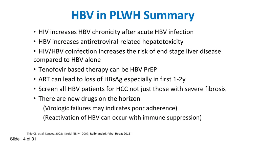 hbv in plwh summary