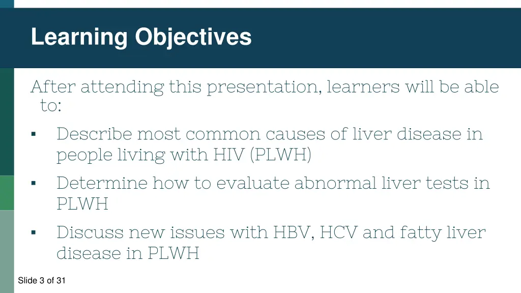 learning objectives