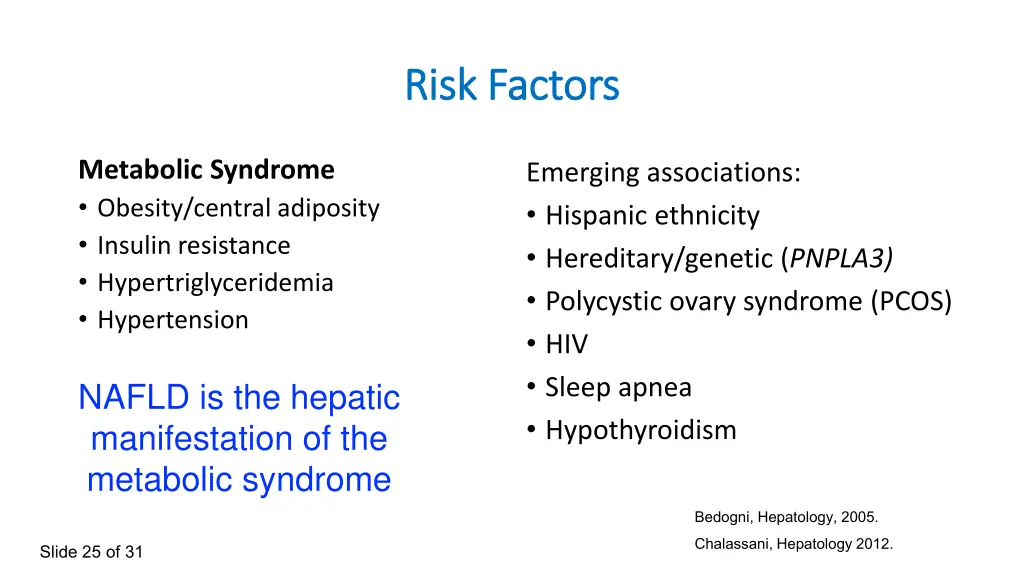 risk factors risk factors