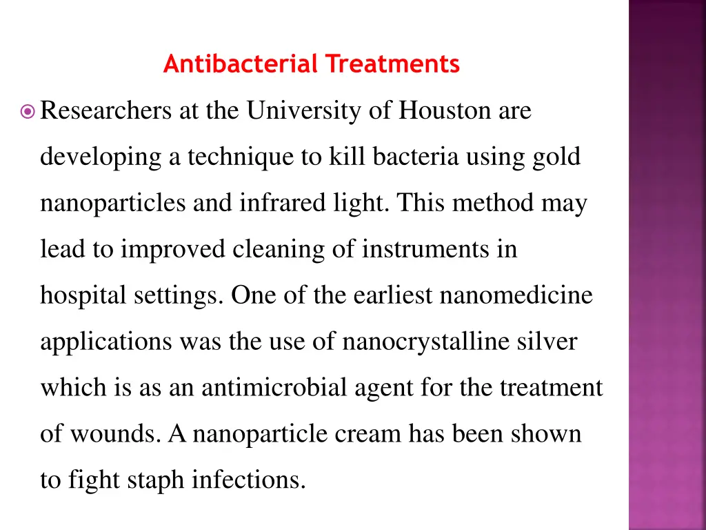 antibacterial treatments