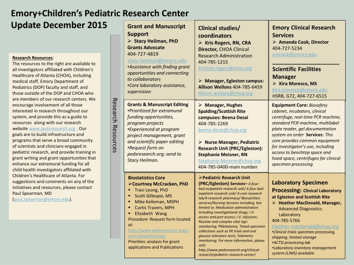 emory children s pediatric research center update