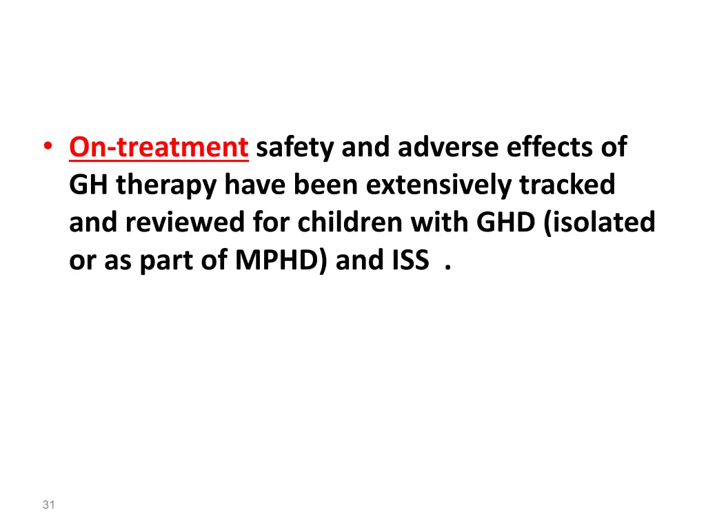 on treatment safety and adverse effects