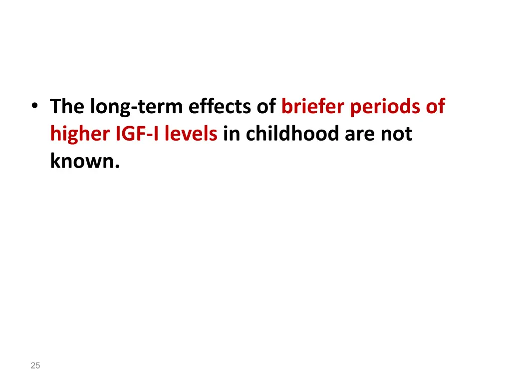 the long term effects of briefer periods