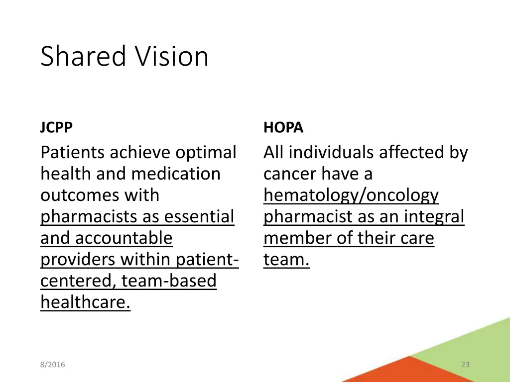 shared vision