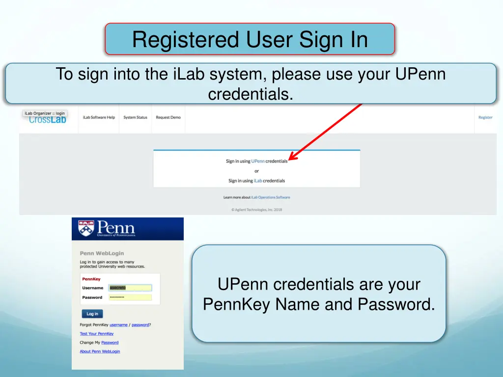 registered user sign in
