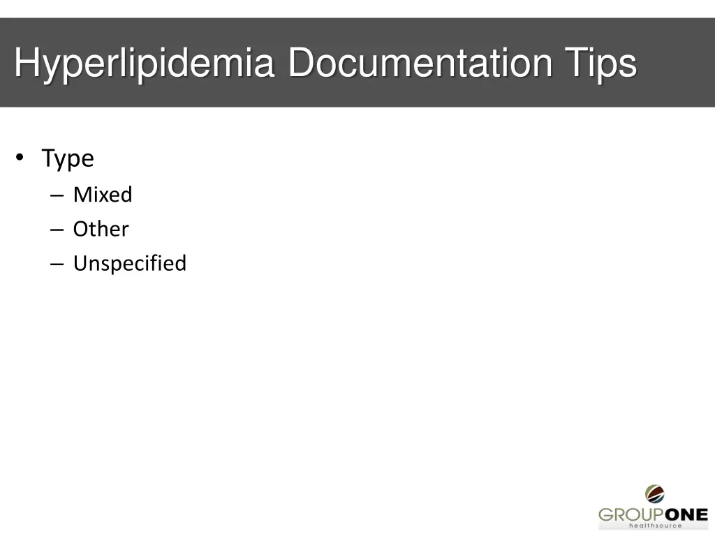 hyperlipidemia documentation tips