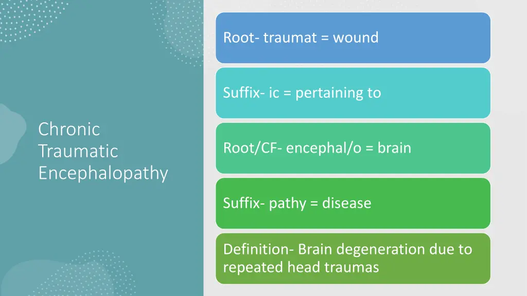 root traumat wound