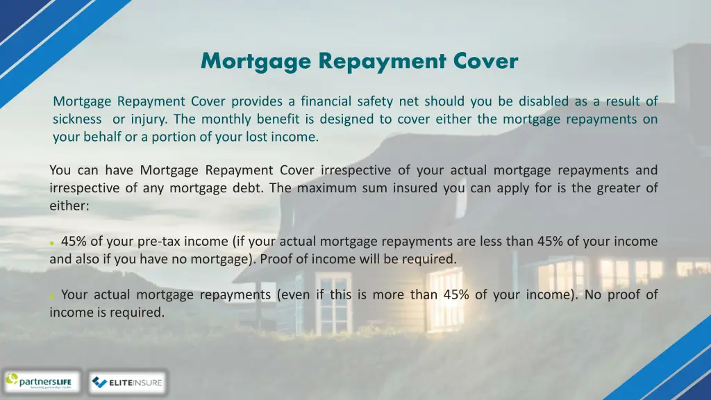 mortgage repayment cover 1