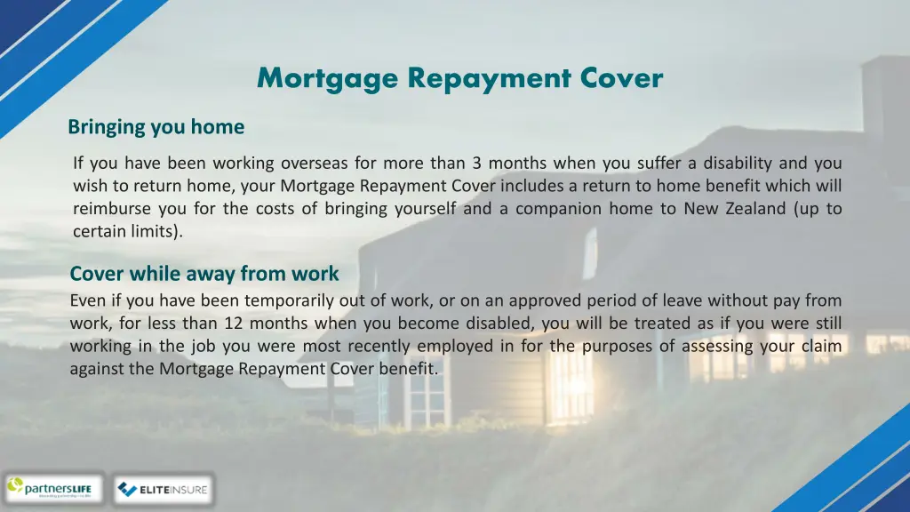 mortgage repayment cover 10