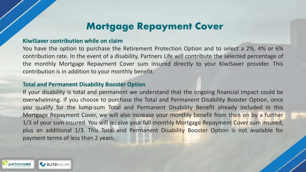 mortgage repayment cover 15