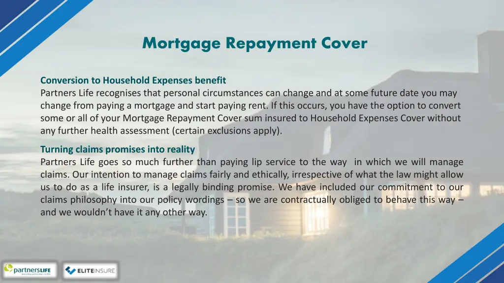 mortgage repayment cover 16