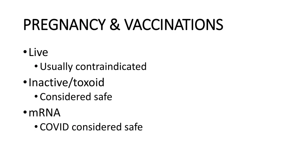 pregnancy vaccinations pregnancy vaccinations