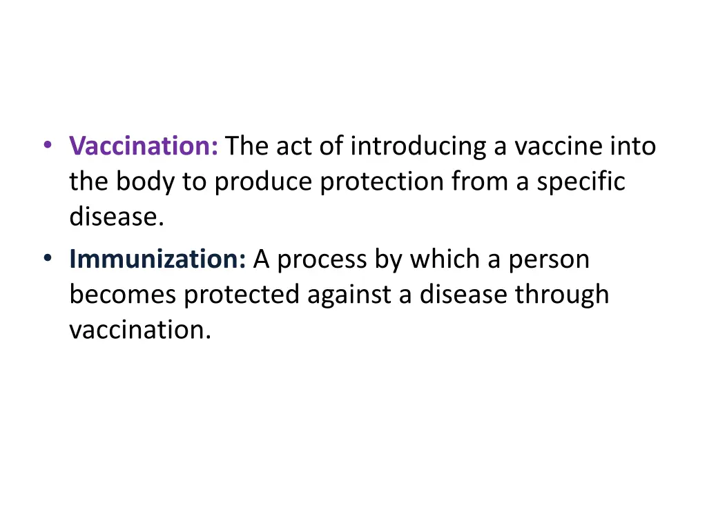 vaccination the act of introducing a vaccine into