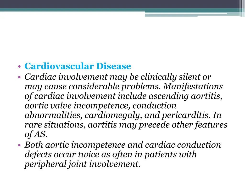 cardiovascular disease cardiac involvement