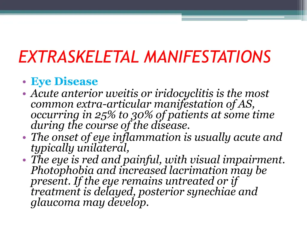 extraskeletal manifestations