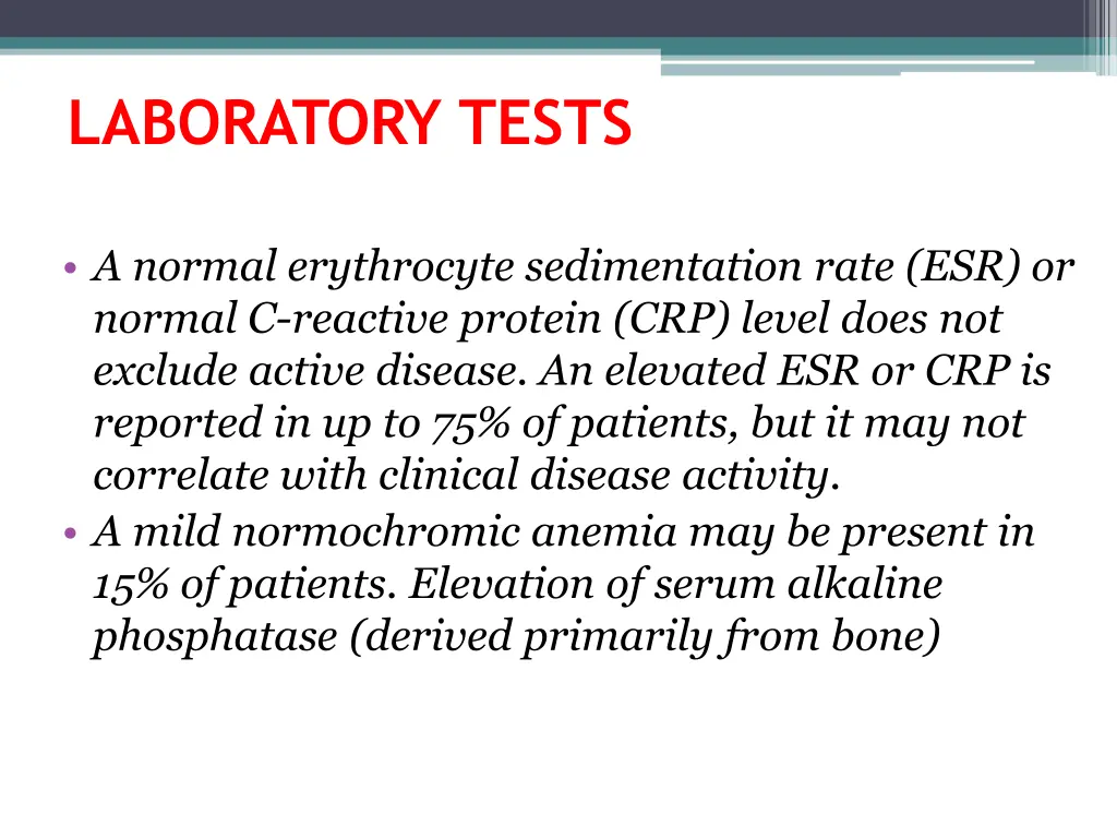 laboratory tests