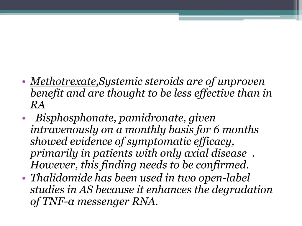 methotrexate systemic steroids are of unproven