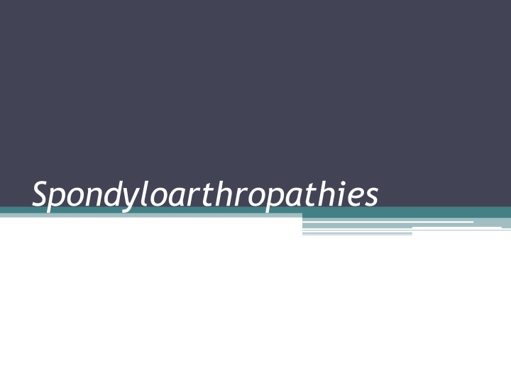 spondyloarthropathies