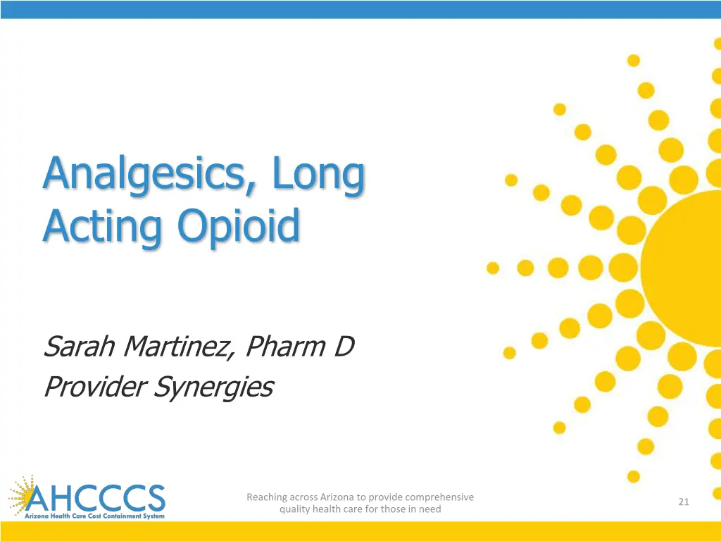 analgesics long acting opioid