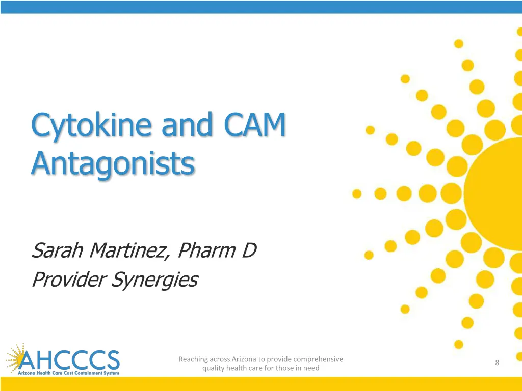 cytokine and cam antagonists
