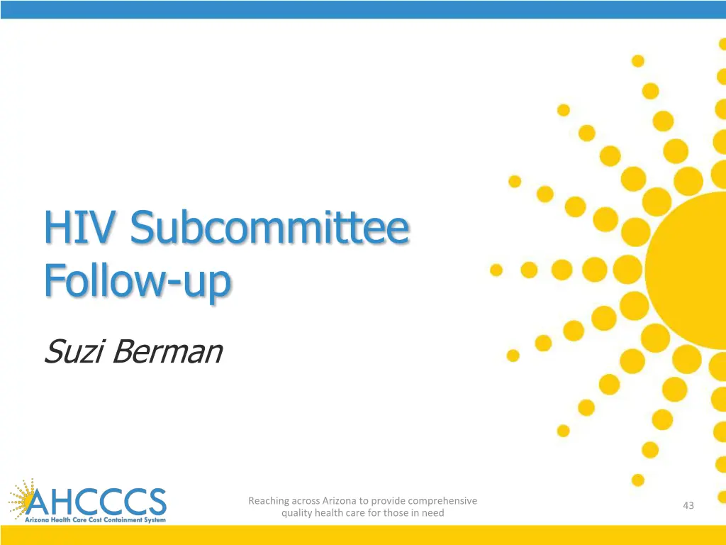 hiv subcommittee follow up