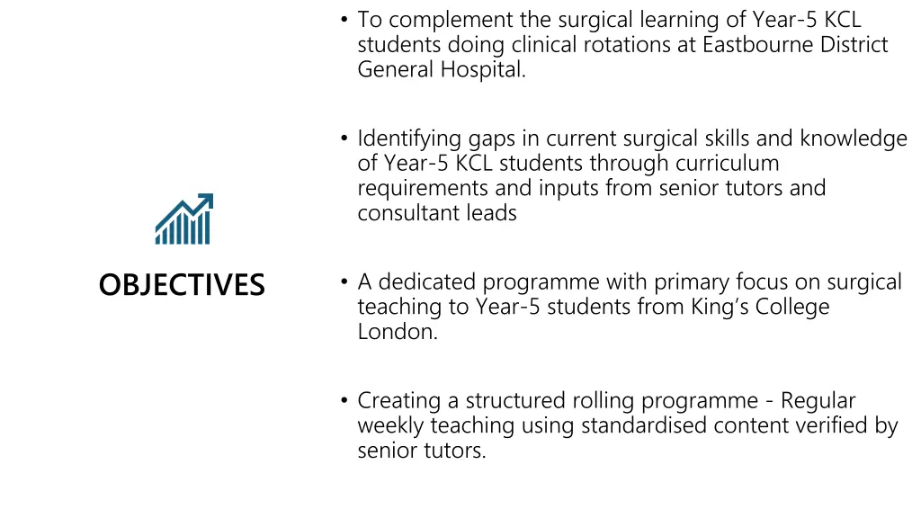 to complement the surgical learning of year