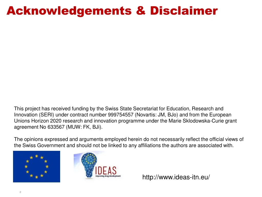 acknowledgements disclaimer