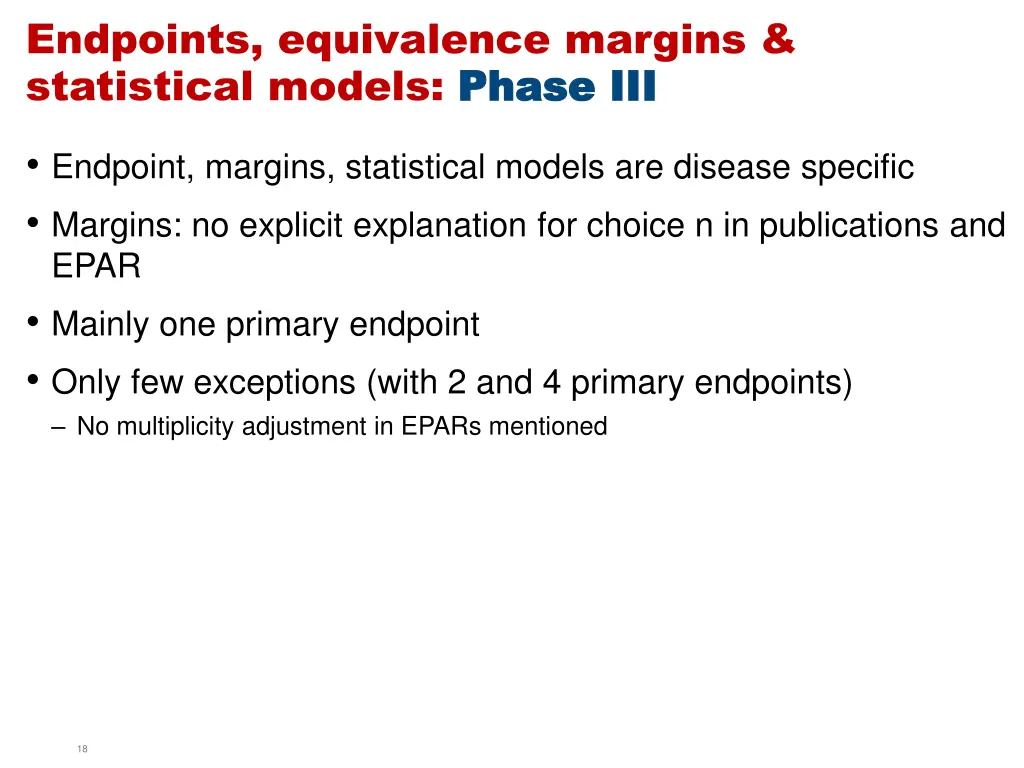 endpoints equivalence margins statistical models 5