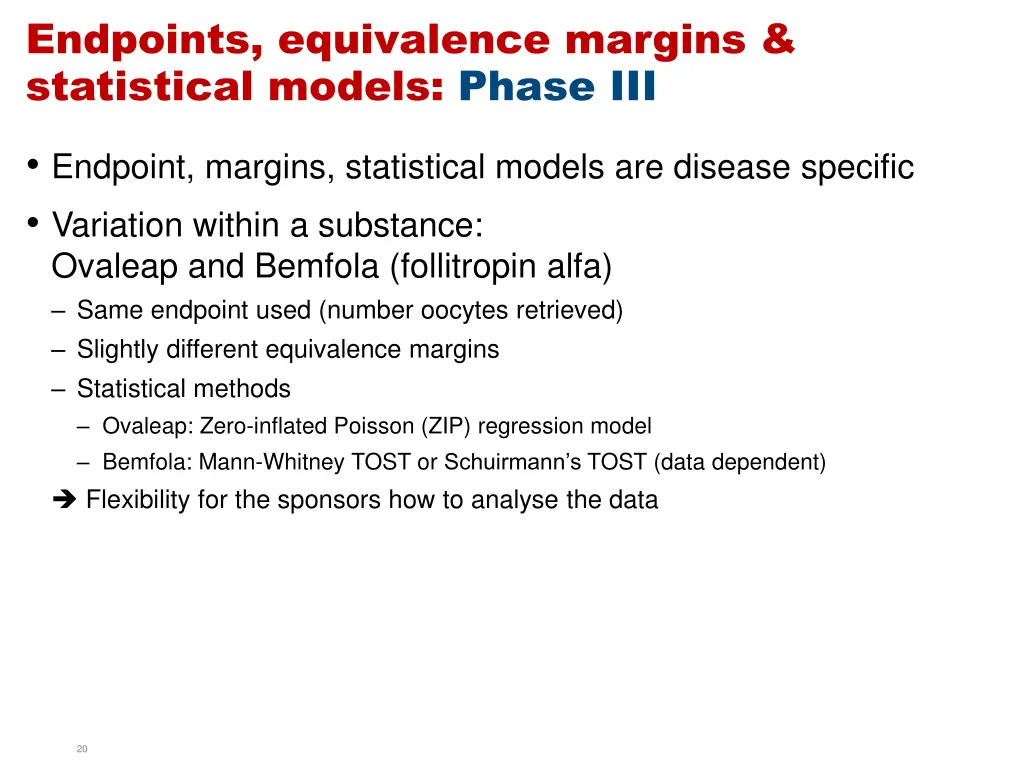 endpoints equivalence margins statistical models 7