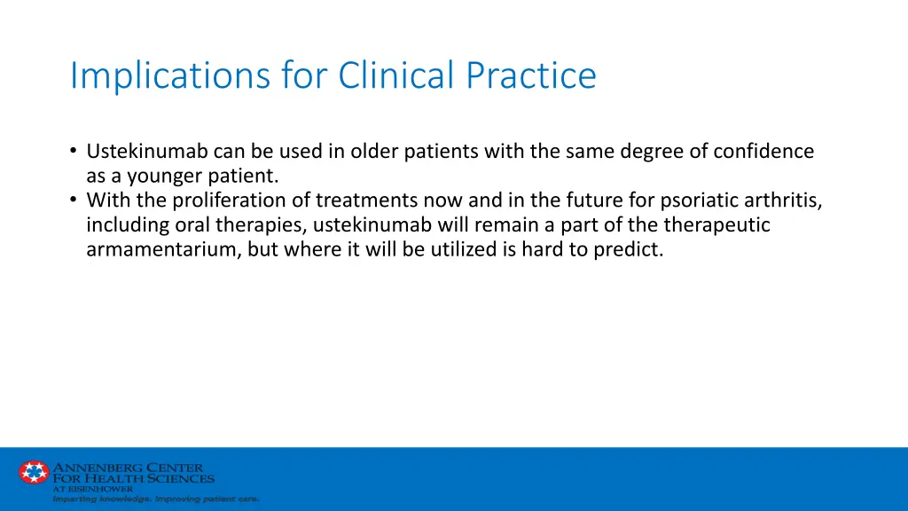 implications for clinical practice 1