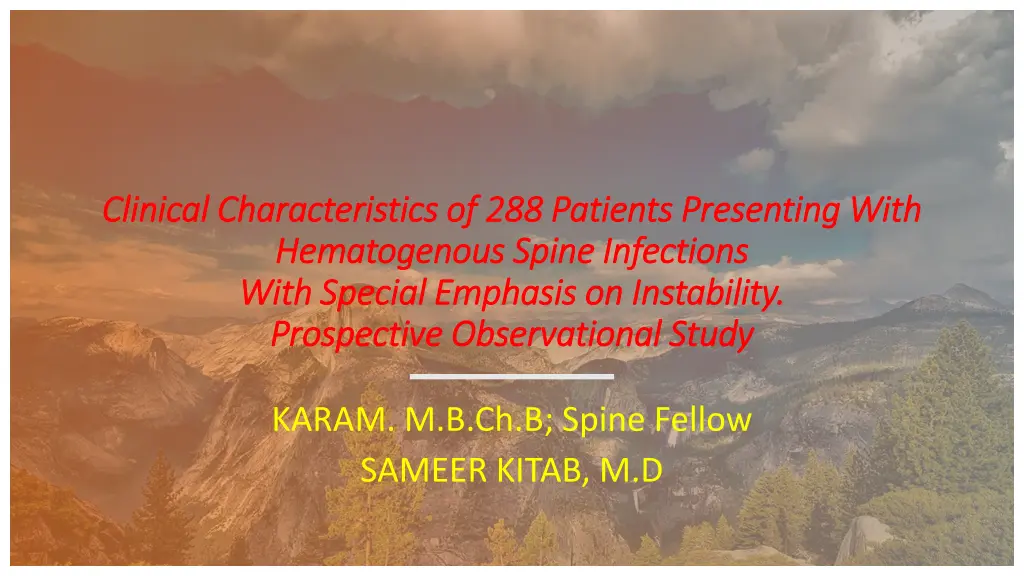 clinical characteristics of 288 patients