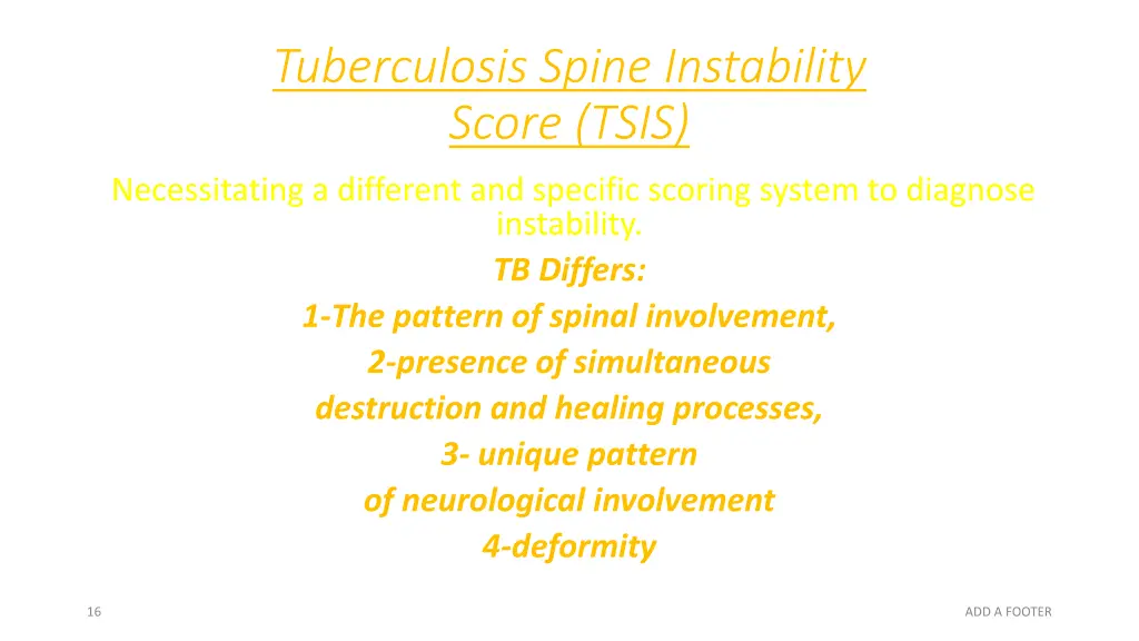 tuberculosis spine instability score tsis 1