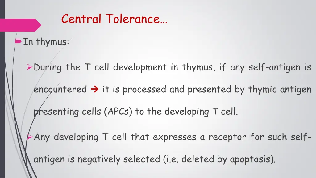 central tolerance 1