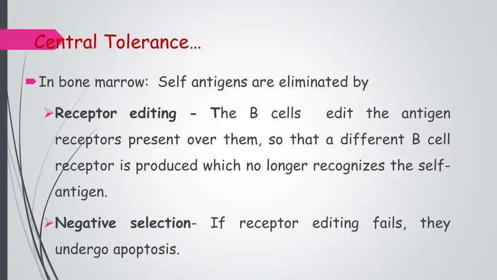 central tolerance 2
