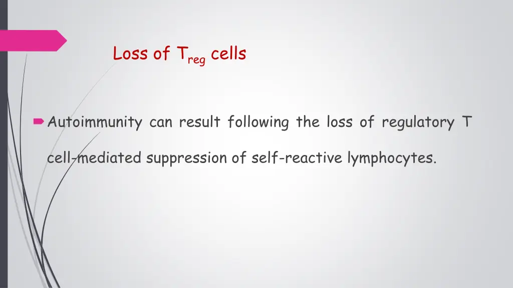 loss of t reg cells