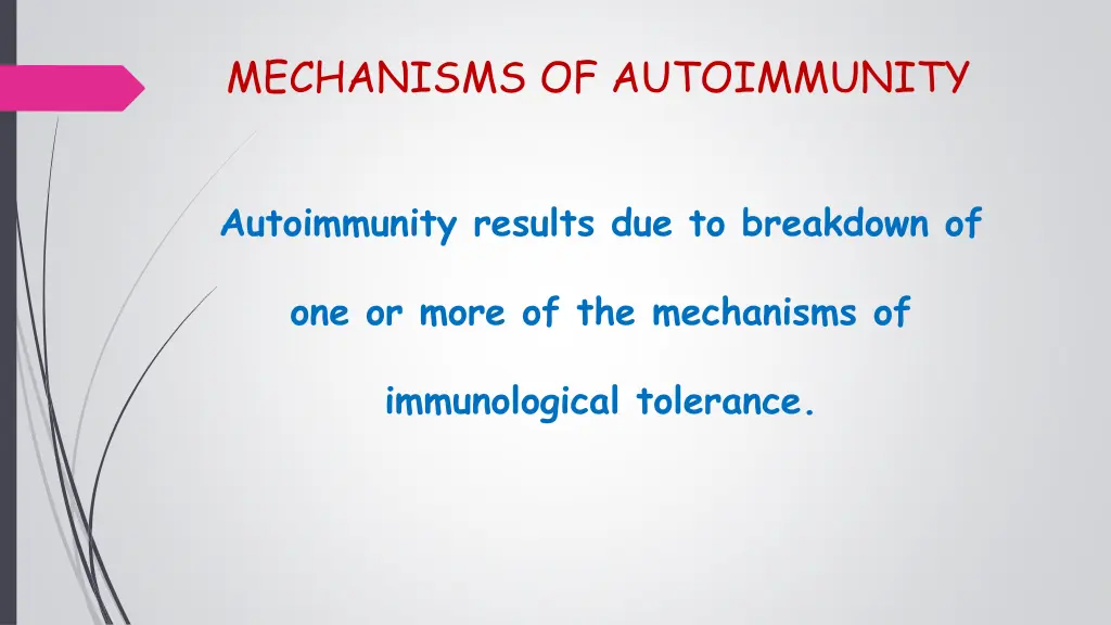 mechanisms of autoimmunity