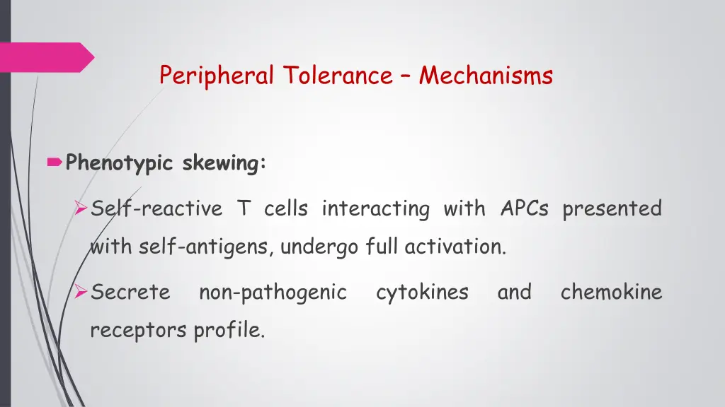 peripheral tolerance mechanisms 2