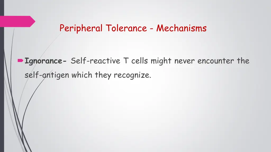 peripheral tolerance mechanisms